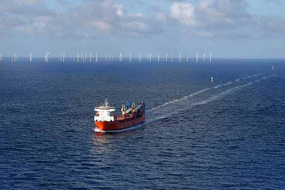 View from the bridge from Denmark to Sweden.